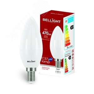Лампа LED 5Вт 4000K 470Лм E14 Свеча BELLIGHT