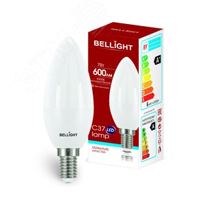 Лампа LED 7Вт 3000K 600Лм E14  Свеча Bellight