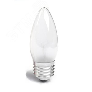 Лампа накаливания декоративная ДСМТ 60Вт 230В Е27 (cвеча матовая) цветная упаковка BELLIGHT