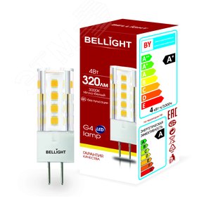 Лампа LED 4Вт 3000K 320Лм G4  Bellight
