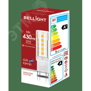 Лампа светодиодная LED 5Вт 4000K 400Лм G9