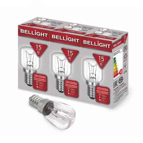 Лампа накаливания специального назначения РН 15вт 220в Е14 для бытовых приборов - фото 2