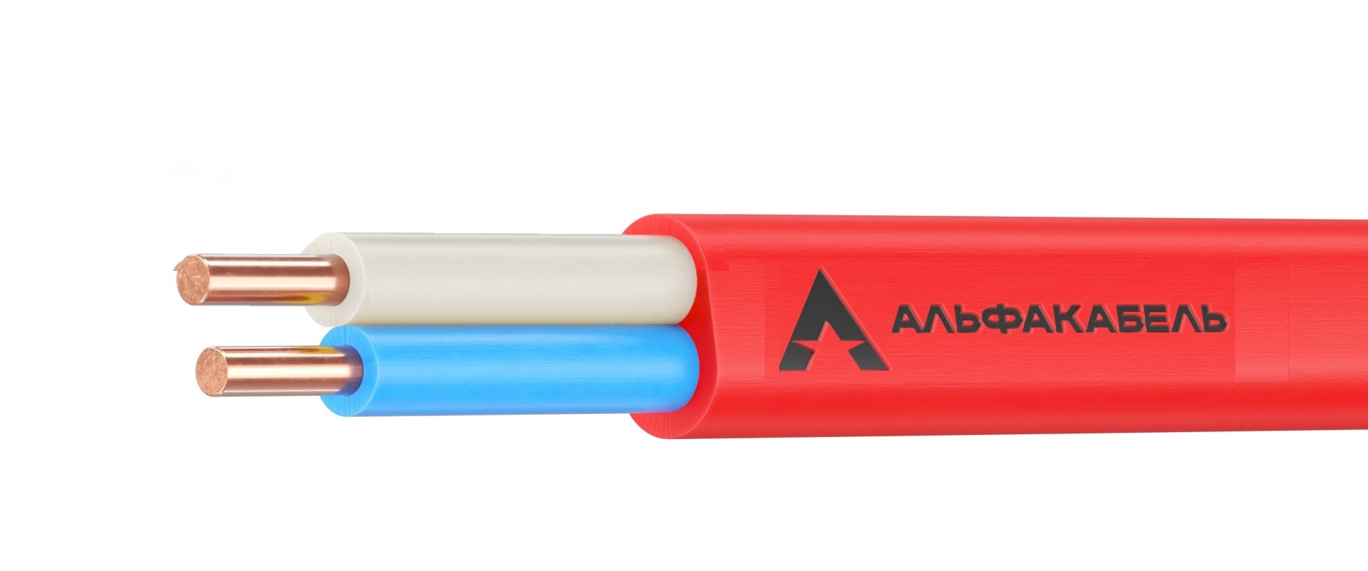 Кабель силовой ВВГПнг(А)-LS 2х6-0,66 красный  барабан  ТРТС