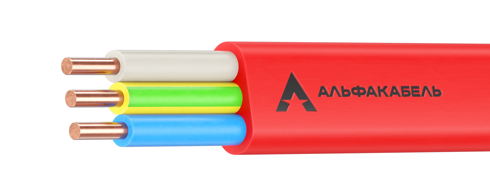 Кабель силовой ВВГПнг(А)-LS 3х4-0,66 красный  барабан  ТРТС