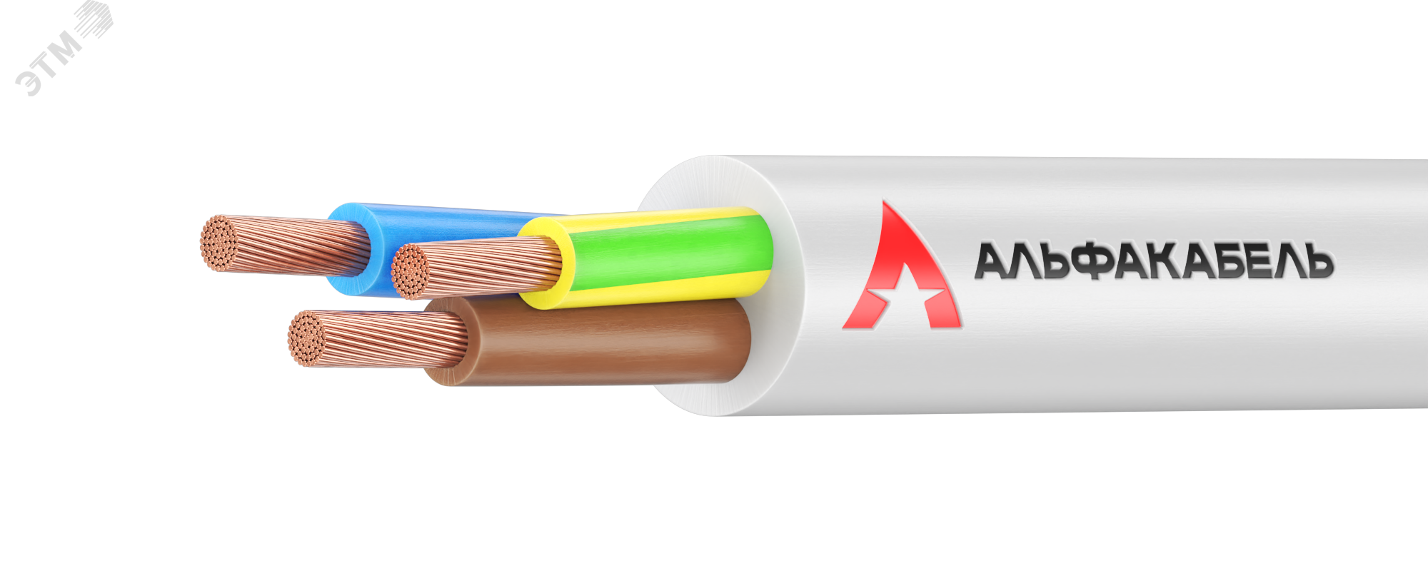 Изображение товара Провод ПВСнг(А)-LS 5х2.5 ТРТС белый 100м