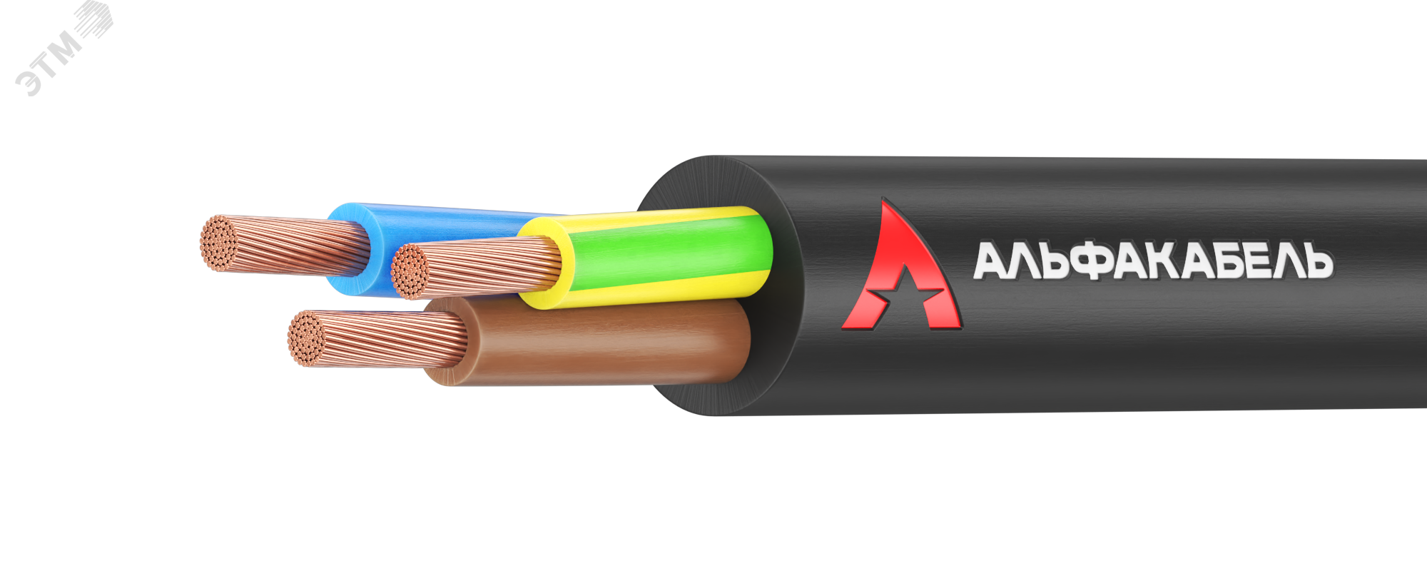 Изображение товара Провод ПВСнг(А)-LS 5х2.5 черный для бытовых и промышленных целей 100 м