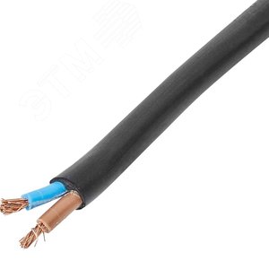 Провод ПВСнг(А)-LS 2х6  черный ТРТС - фото 1