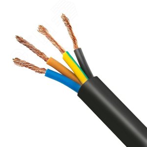 Провод ПВСнг(А)-LS 4х1  черный ТРТС - фото 1