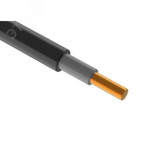 Кабель силовой ВВГнг(А)-LS 1х10ок-0,66 ЧЕРНЫЙ (бар) ТРТС - фото 1