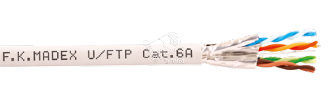 Витая пара U/FTP 4PR 23AWG Cat.6А PVC экранированная(DCM Test Report)  ЕКС - превью 2