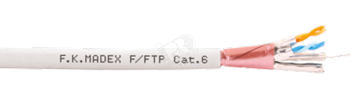 Витая пара F/FTP 4PR 23AWG Cat.6 PVC экранированная(DCM Test Report)  ЕКС - превью 2