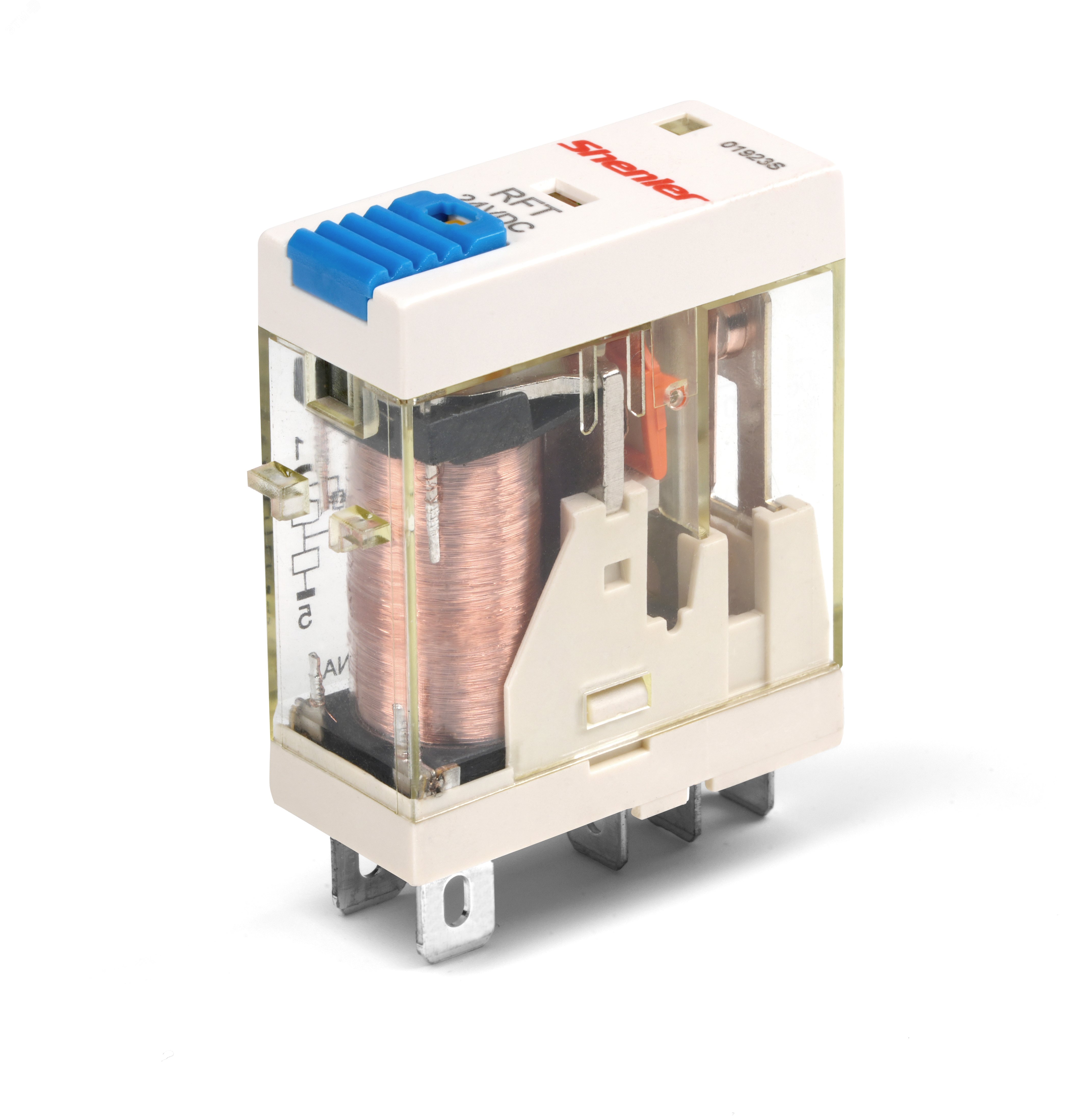 Реле RKE4CO024LT, 4CO, 5A, (250VAC-30VDC), 24VDC, мех. индикация, тест ...