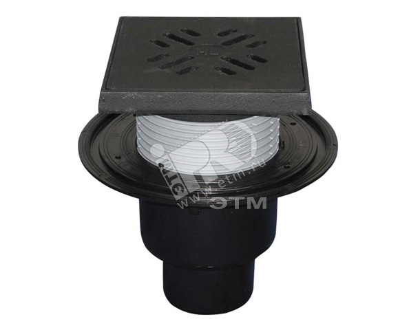 Изображение товара Трап вертикальный 310NG с чугунной решеткой 137х137 мм