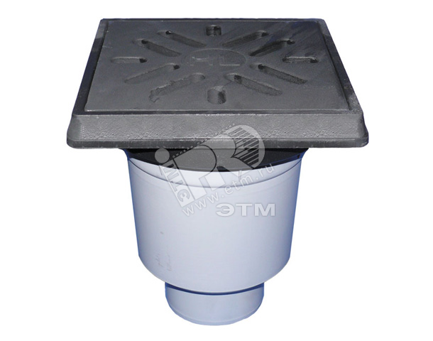 Изображение товара Вертикальный трап с чугунной решеткой и незамерзающей системой 606.1/1