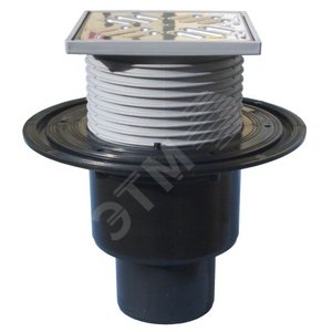 Изображение товара Трап вертикальный 310N с решеткой из нержавеющейстали 123х123 мм и надставным элементом Klik-Klak (шт)