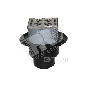 Изображение товара Трап вертикальный 3100 с решеткой 138х138 мм с надставным элементом Klik-Klak и высотой гидрозатвора 50мм (шт)