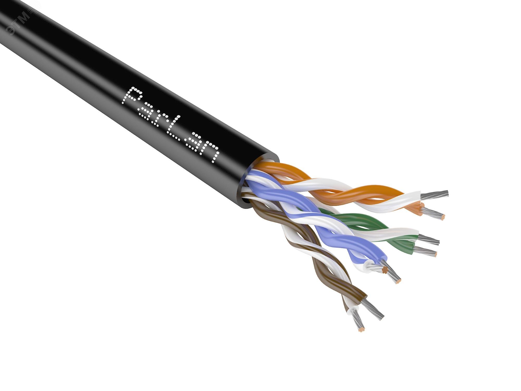 Изображение товара Витая пара ParLan Patch U/UTP Cat 5e PE 4х2х0.48 кабель для улицы