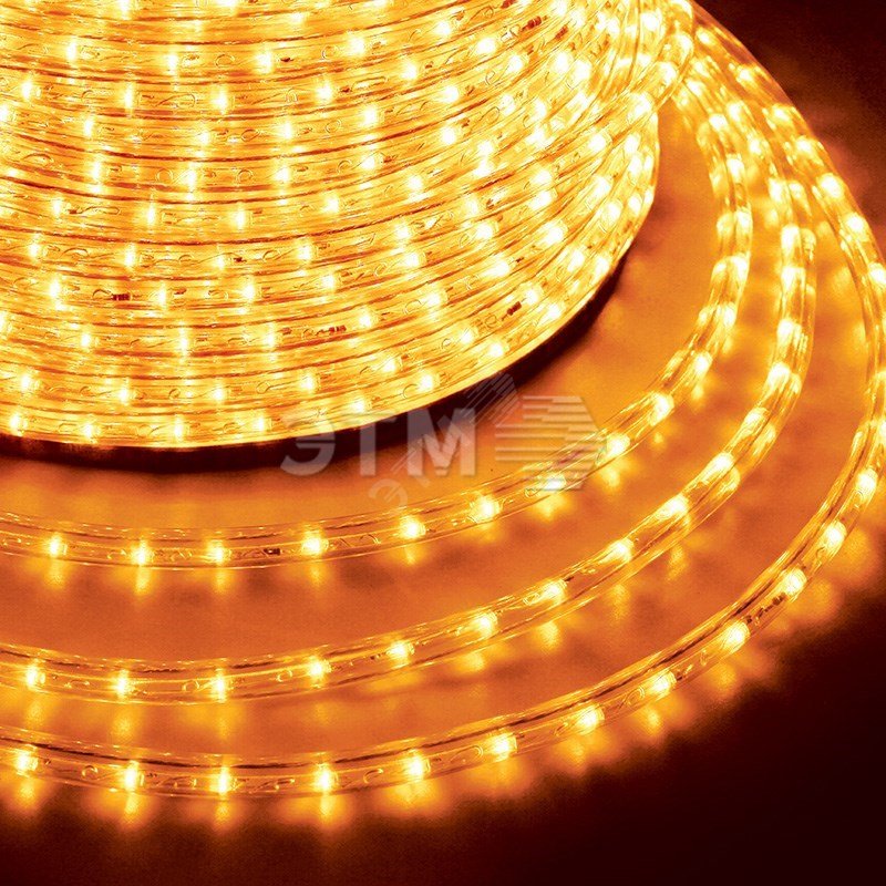 Дюралайт LED, постоянное свечение 2W - желтый Эконом 24 LED/м, 100 м 121-121-4 Neon-Night