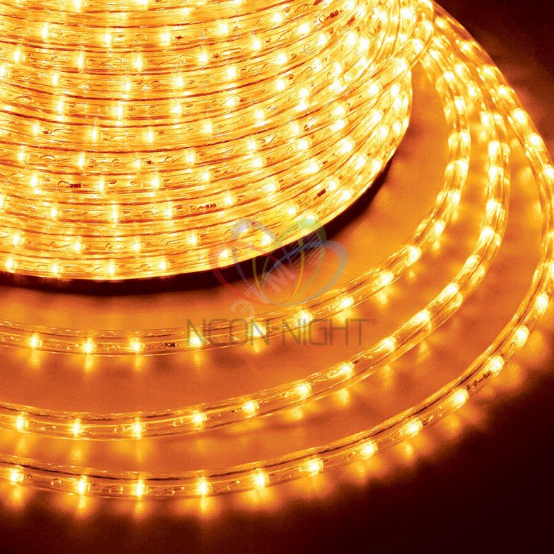 Дюралайт LED, постоянное свечение 2W - желтый, 36 LED/м, 100 м 121-121 Neon-Night