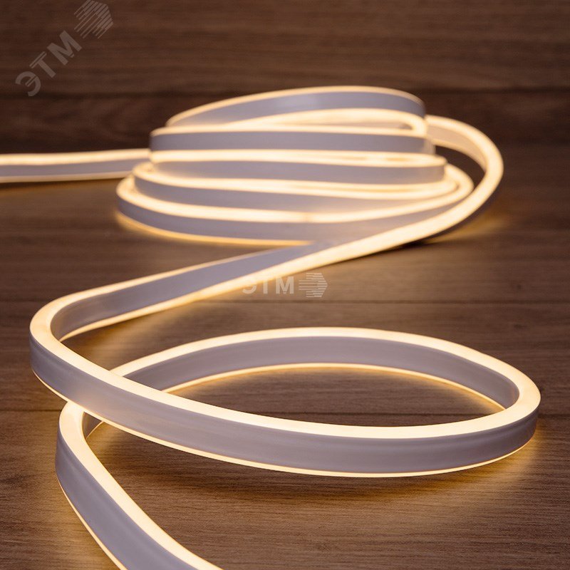 Гибкий неон LED SMD 8х16 мм, односторонний, тёплый белый, 120 LED/м, 5 м 131-006 Neon-Night