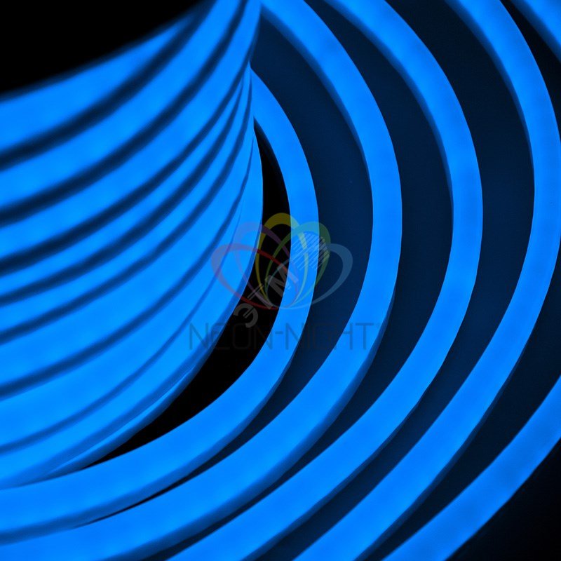 Гибкий неон DIP 12x26 мм - синий, оболочка синяя, 50 м 131-023 Neon-Night