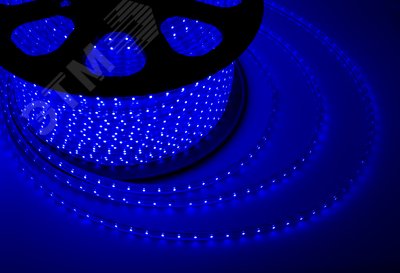 Лента уличная LED герметичная в силиконовой оболочке 220В 13х8мм IP65 SMd5050 60 диодов/метр cиний (бухта 100м) 142-103 Neon-Night
