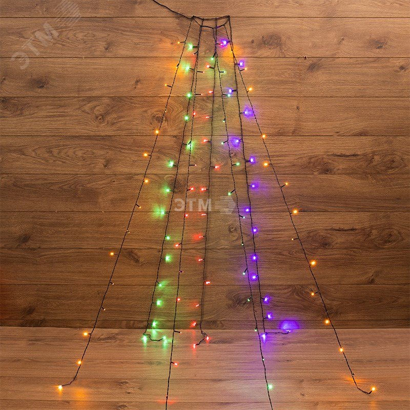 Изображение товара Гирлянда елочная Neon-Night 7 нитей, RGB, с контроллером, IP20, 1,8 м