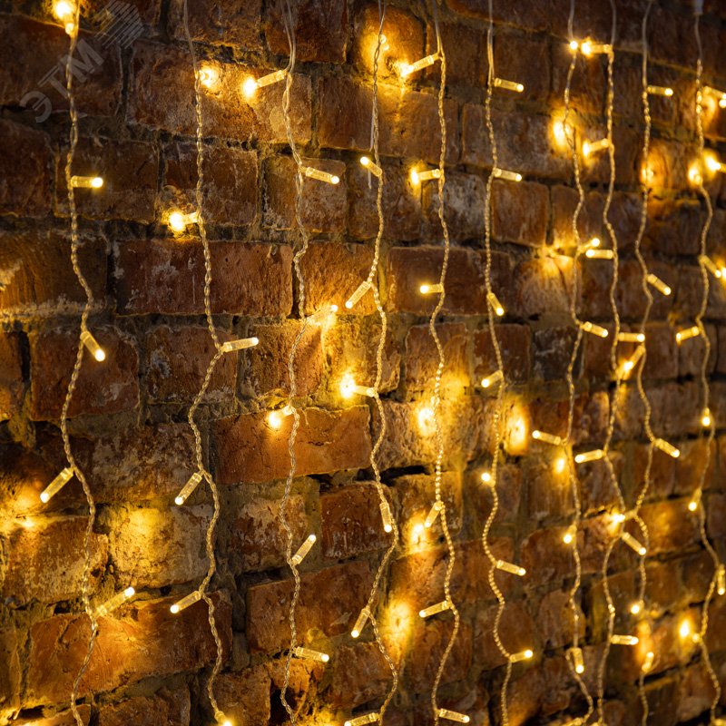 Изображение товара Гирлянда светодиодный Дождь 2х1,5м постоянное свечение Теплый белый IP65