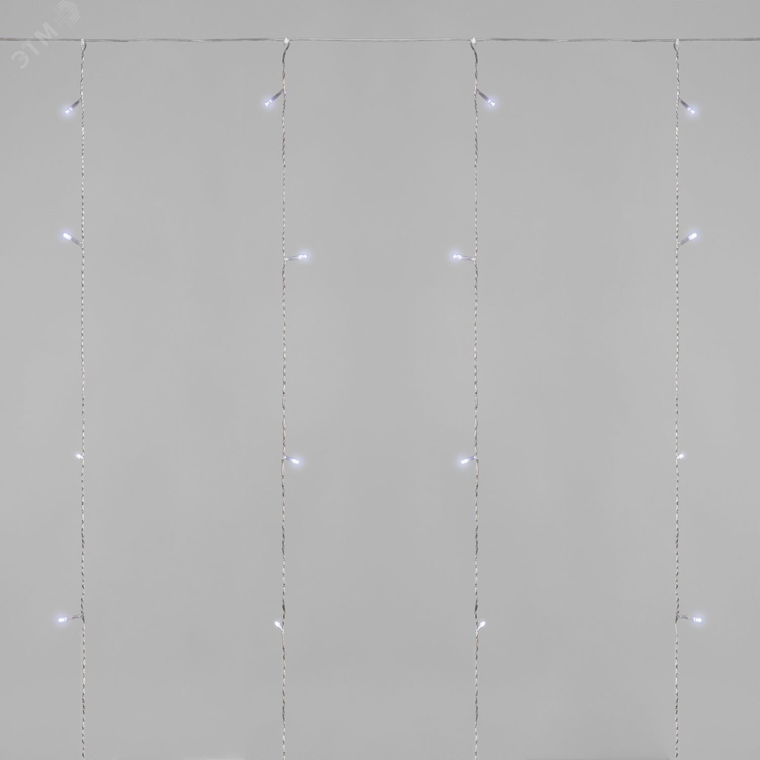Изображение товара Гирлянда Занавес 1,5x1,5м 64LED БЕЛЫЙ прозрачный ПВХ IP20 свечение с динамикой 220В не соединяется, с контроллером (шт) Изображение товара Гирлянда Занавес 1,5x1,5м 64LED БЕЛЫЙ прозрачный ПВХ IP20 свечение с динамикой 220В не соединяется, с контроллером (шт)