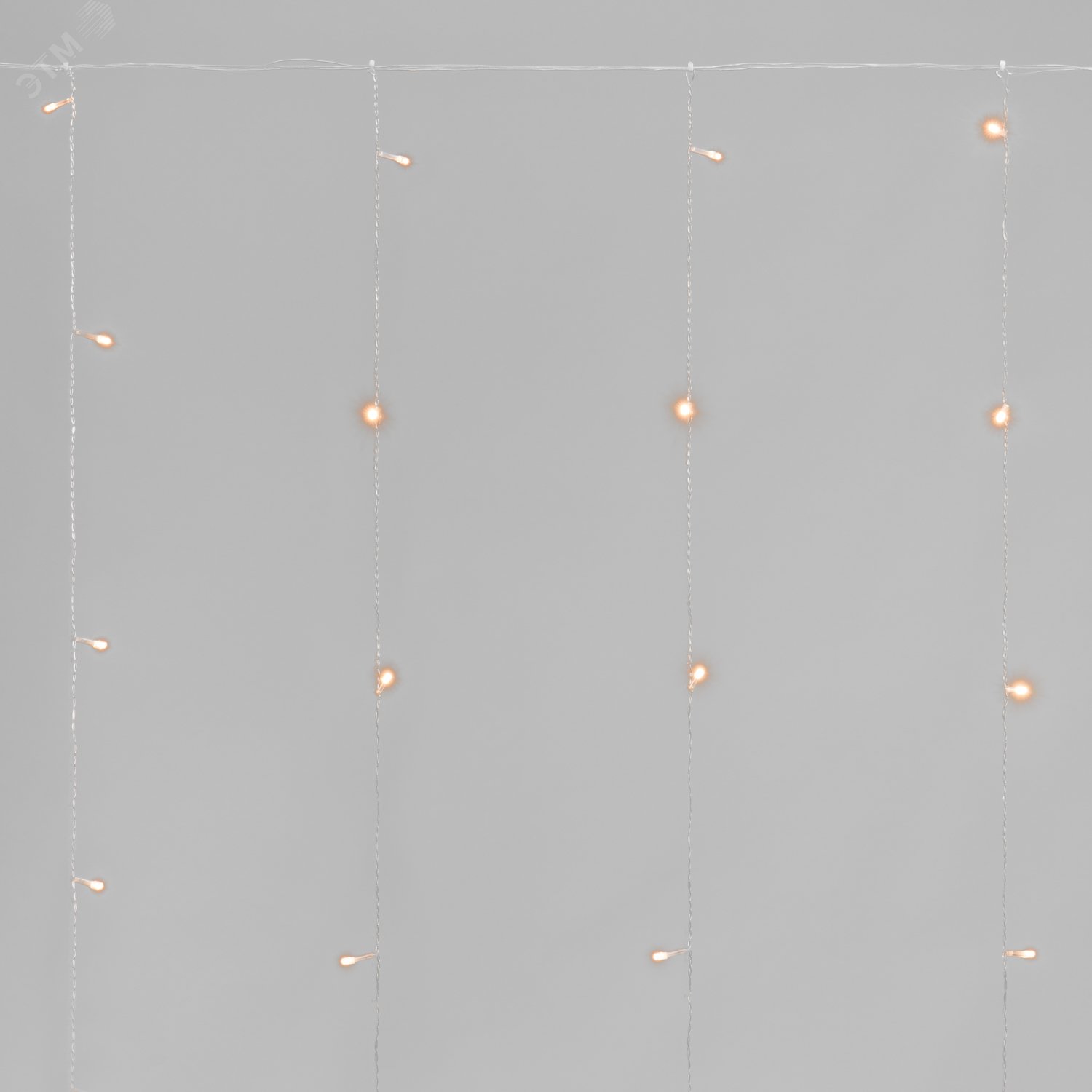 Изображение товара Гирлянда Занавес 1,5x1,5м 64 LED ТЕПЛЫЙ БЕЛЫЙ прозрачный ПВХ IP20 свечение с динамикой 220В не соединяется, с контроллером (шт) Изображение товара Гирлянда Занавес 1,5x1,5м 64 LED ТЕПЛЫЙ БЕЛЫЙ прозрачный ПВХ IP20 свечение с динамикой 220В не соединяется, с контроллером (шт)