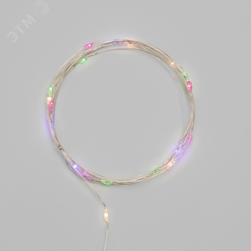 Изображение товара Гирлянда светодиодная Роса 2м 20 LED мультиколор IP20 2хАА (в комплект не входят) (шт) Изображение товара Гирлянда светодиодная Роса 2м 20 LED мультиколор IP20 2хАА (в комплект не входят) (шт)