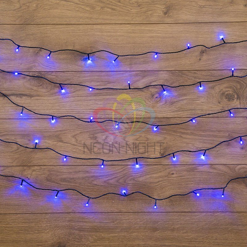 Гирлянда Твинкл Лайт 15 м, темно-зеленый ПВХ, 120 LED, синий 303-053 Neon-Night
