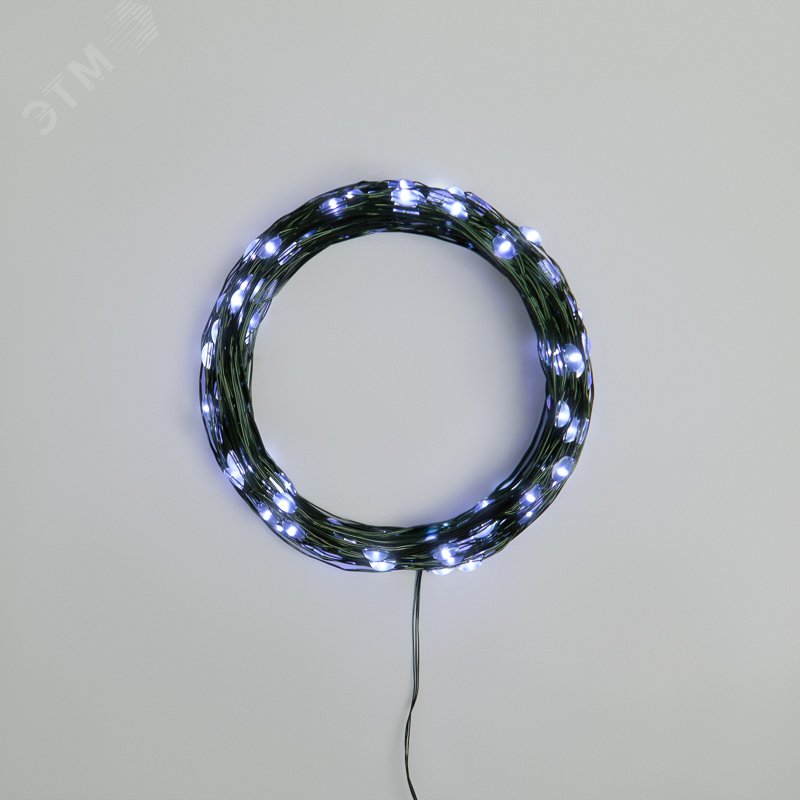 Изображение товара Гирлянда светодиодная Роса с контроллером 20 м 200 LED белый IP20 230 В зеленый провод (шт)