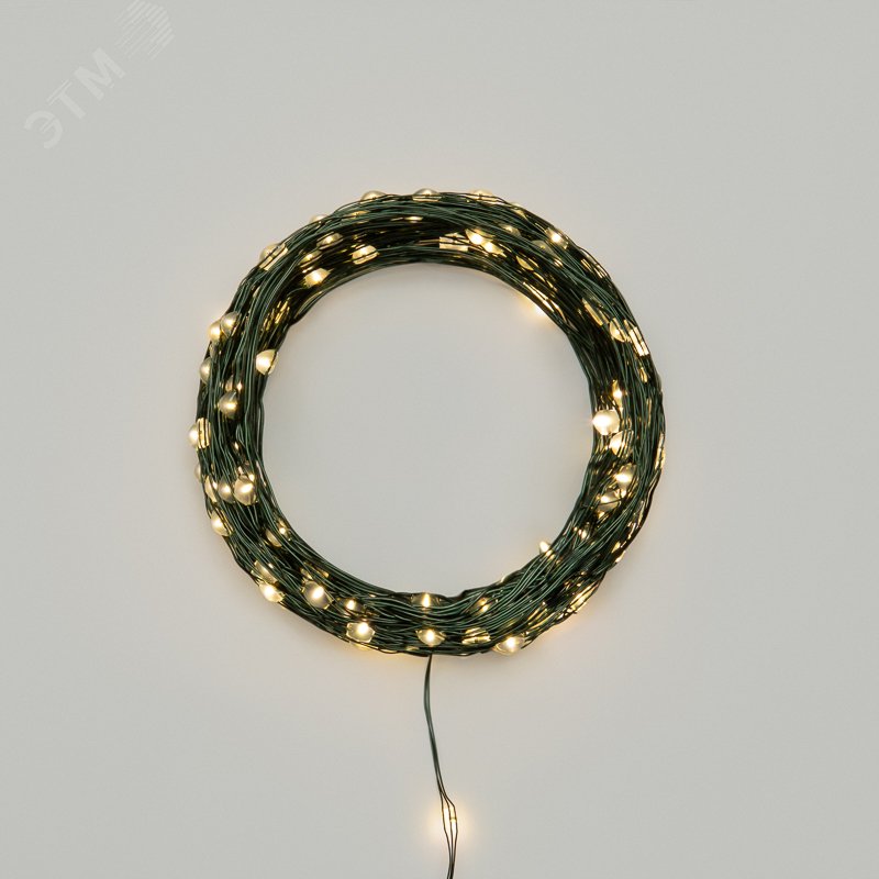 Изображение товара Гирлянда светодиодная Роса 20м 200LED теплый белый IP20 для праздников и украшения