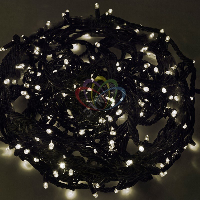 Гирлянда Твинкл Лайт 20 м, черный каучук, 240 диодов, белый 303-325 Neon-Night