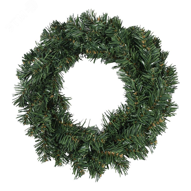 Изображение товара Еловый венок 30 см из ПВХ новогодний декор для улицы и дома