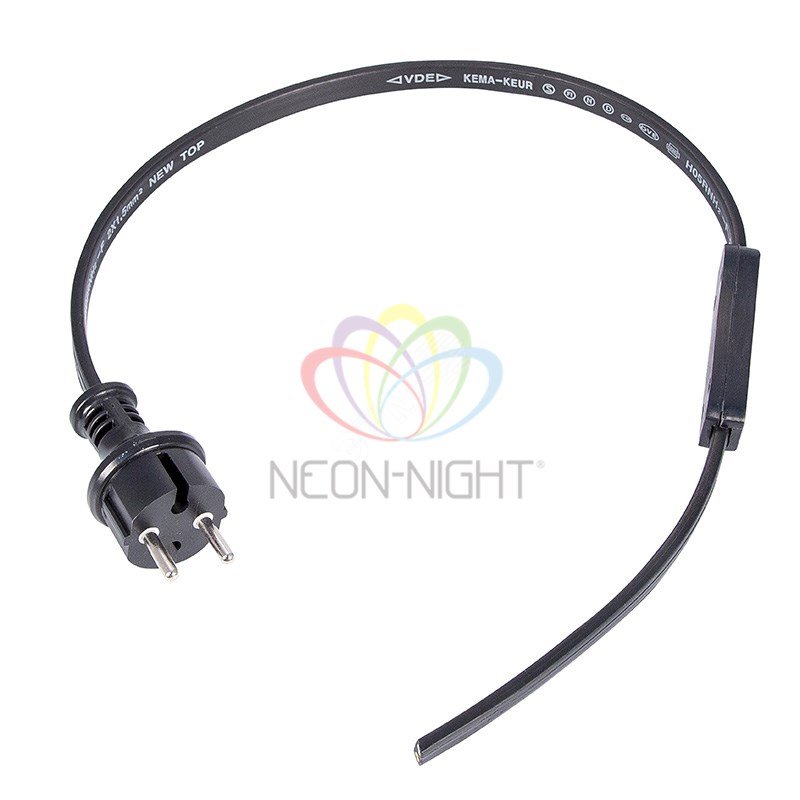 Набор для подключения двухжильного Belt-light, шнур питания 1,5м с вилкой, коннектор 331-003 Neon-Night