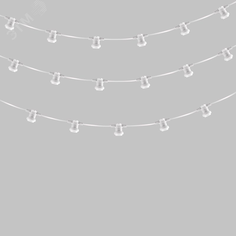 Изображение товара Гирлянда Белт-Лайт 2 жилы 50м IP65 на уличное освещение с патронами E27