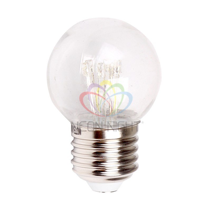 Лампа Шар e27 6 LED 45 мм - красная, прозрачная колба, эффект лампы накаливания 405-122 Neon-Night