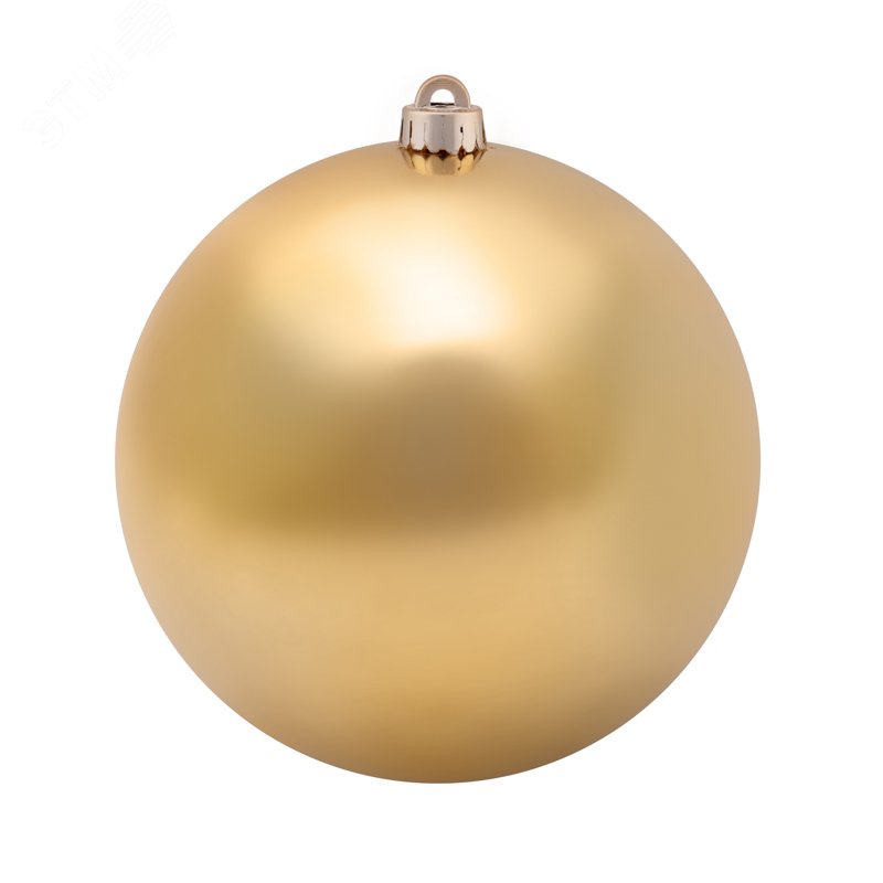 Изображение товара Елочная фигура Шар 20 см золотой глянцевый для уличного украшения