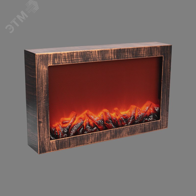 Изображение товара Камень светодиодный Ретро с эффектом живого огня 60,3х11х36,8см бронзовый USB