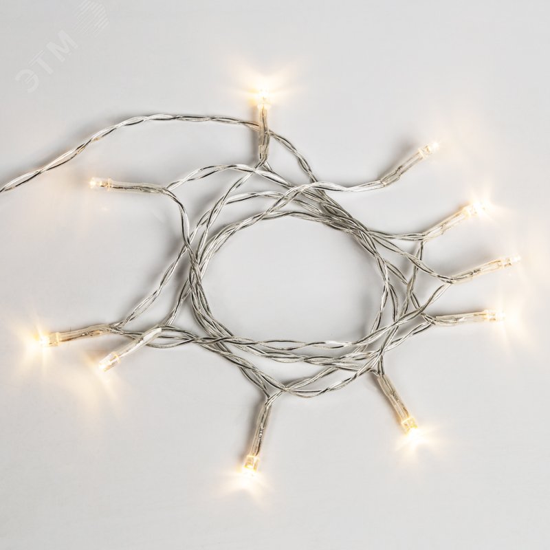 Изображение товара Гирлянда светодиодная универсальная 10 LED, 1,2 м, прозрачный ПВХ, теплое белое свечение, батарейки 2хАА (шт) Изображение товара Гирлянда светодиодная универсальная 10 LED, 1,2 м, прозрачный ПВХ, теплое белое свечение, батарейки 2хАА (шт)