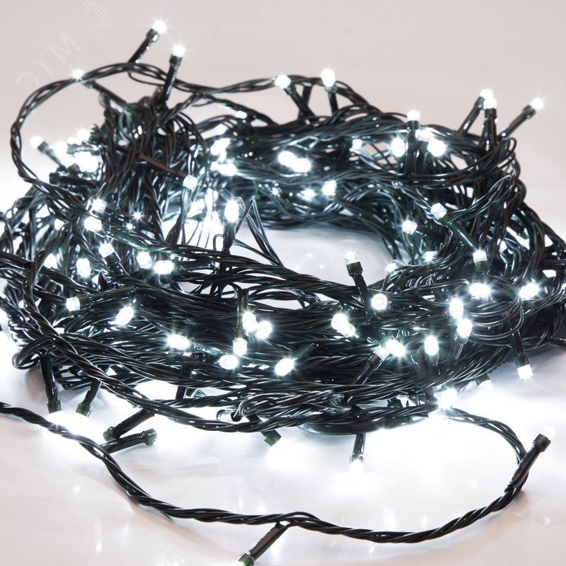 Изображение товара Гирлянда Твинкл Лайт 15 м, темно-зеленый ПВХ, 120 LED, белый (шт)