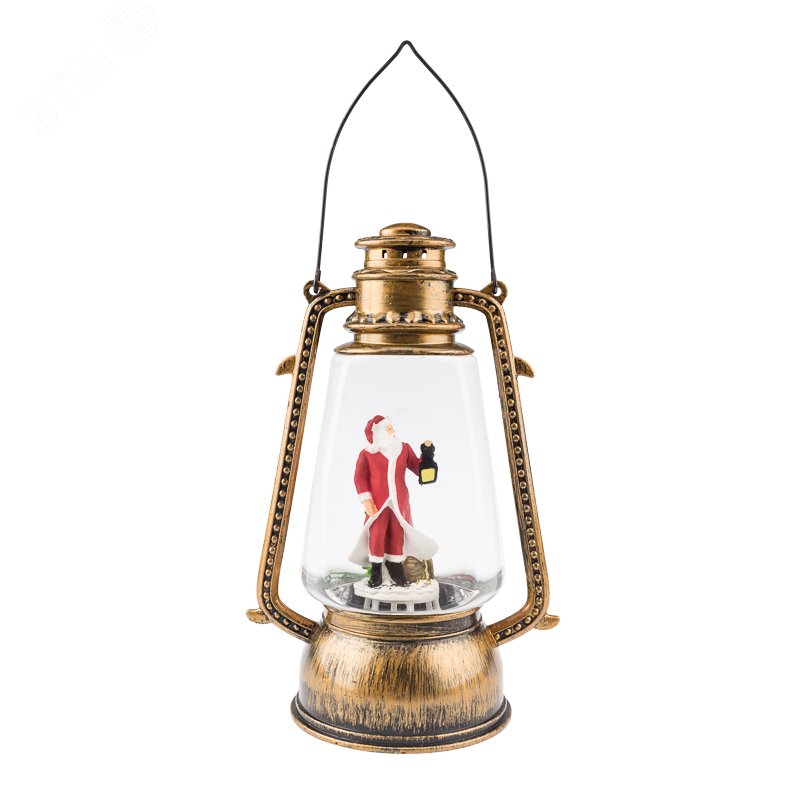 Изображение товара Декоративный LED-фонарь Санта-Клаус эффект снегопада теплое белое свечения USB AAA