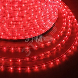 Дюралайт LED, постоянное свечение 2W - красный Эконом 24 LED/м, 100 м