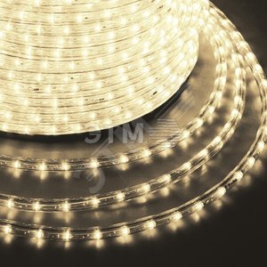 Дюралайт LED, постоянное свечение 2 W - тёплый белый Эконом 24 LED/м, 100 м