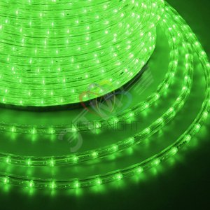 Дюралайт LED, свечение с динамикой 3W - зеленый, 36 LED/м, 100 м