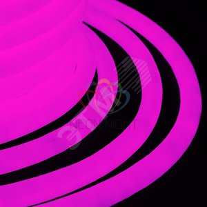 Гибкий неон LED 360 круглый - розовый, 50 м