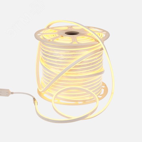 Изображение товара Неон гибкий SMD 8х16 мм, двухсторонний, желтый, 120 LED/м, 100 м с комплектом подключения (м)