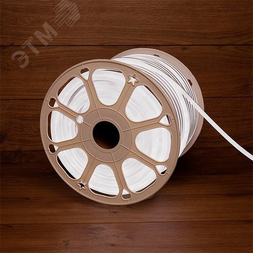 Изображение товара Неон гибкий SMD 8х16 мм 120 LED/м белый односторонний 24В 50 м (м)